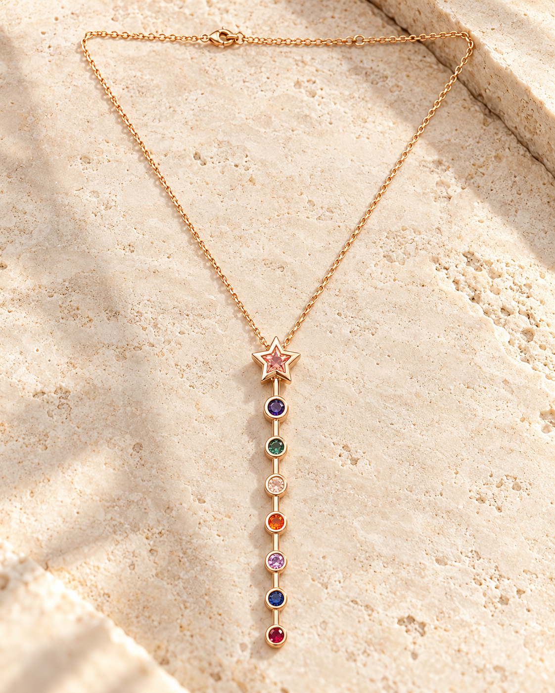 Regenboog Sterdruppel Ketting
