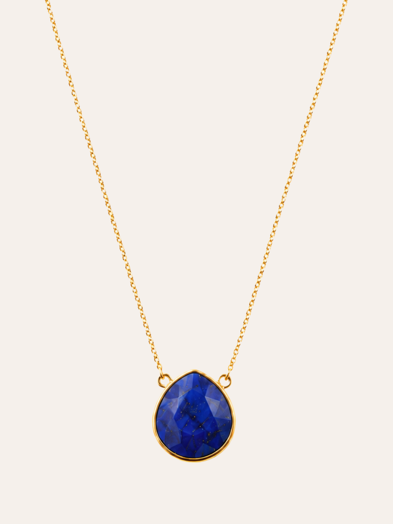 Lapis Lazuli Pendant Necklace in daylight