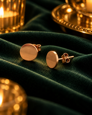 Disc Stud Earrings
